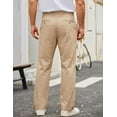 thumbnail image 3 of COOFANDY Mens Casual Pants Cotton Classic Fit Stretch Chino Pant Khaki Lightweight Work Dress Slacks, 3 of 6