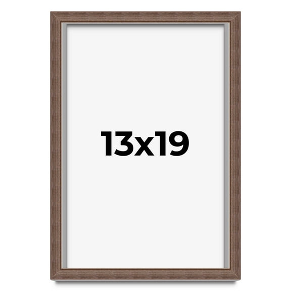 13x19 Shadow Box Frame Brown | 1.125 inches Deep Real Wood Rustic Shadowbox Display Frame | UV