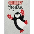 thumbnail image 4 of Holiday Time Kids Matching Family Pajamas Penguin Top and Pants Set, 2-Piece, Sizes S-XL, 4 of 4