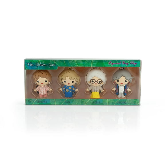 The Golden Girls 4-Piece Foam Figural Backpack Clip Figure Box Set Toynk Exclusive