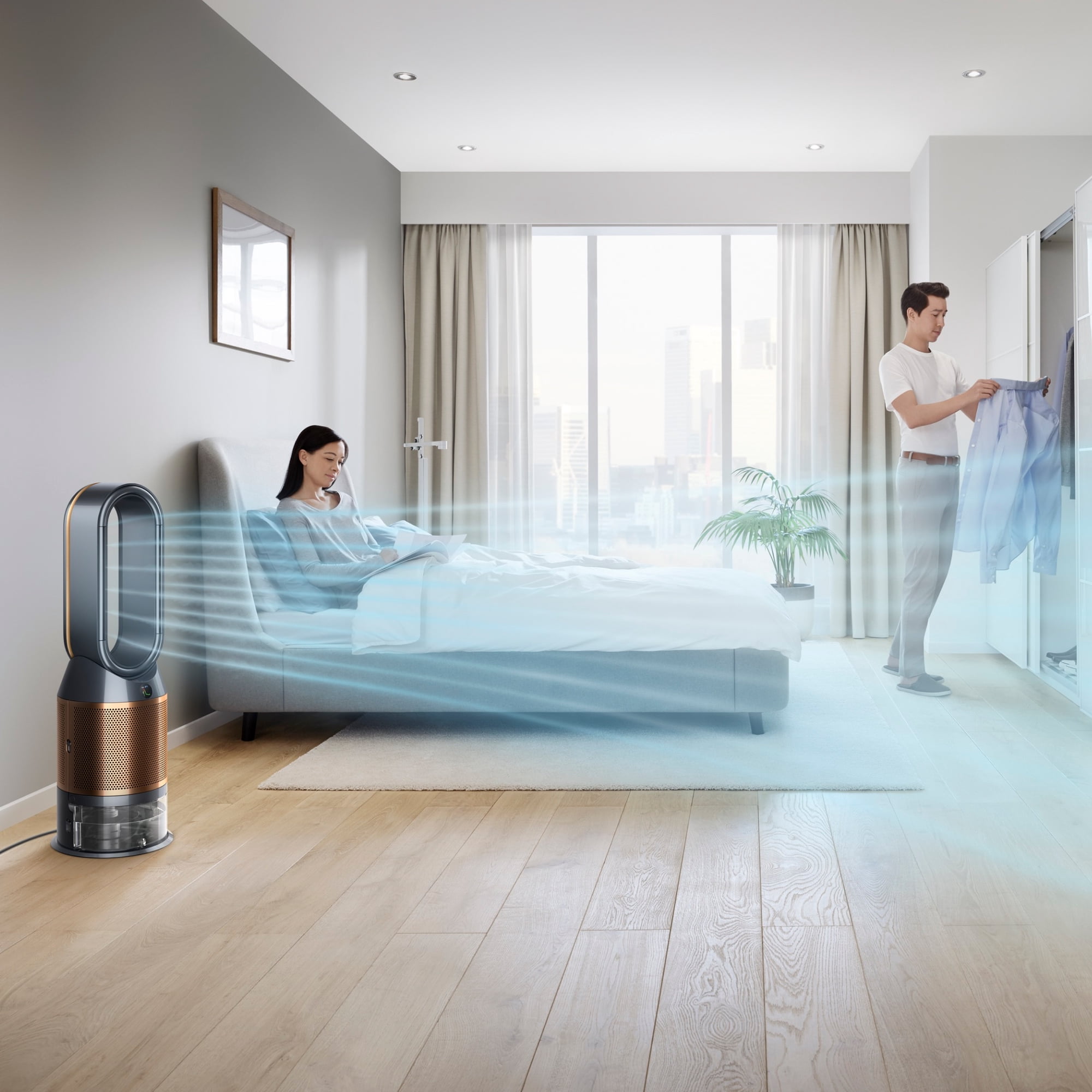 Restored Premium Dyson Pure Humidify+Cool Air Purifier, Heater & Fan PH02 | Gunmetal/Bronze (Refurbished)