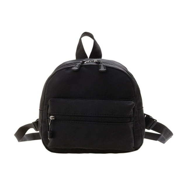 Fashion Women Pure Color Rucksack Female Preppy Style Casual Mini Nylon Knapsack