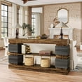 thumbnail image 5 of Tribesigns Console Table with Storage, 63" Wood Entryway Table, 3-Tier Farmhouse Behind Couch Table, 5 of 7