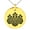 Gold, variant on Stainless Steel Toyotomi Samurai Crest Engraved Small Medallion Circle Charm Pendant Necklace