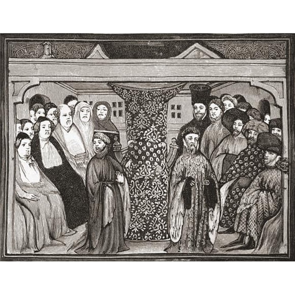Posterazzi Parlement Deposant Richard II & Élection Henry IV en 1399 du Livre Short History of The English People par J.R. Green Publié à Londres en 1893 Affiche Imprimée, 32 x 24 - Grand