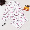 thumbnail image 2 of Yhhting Little Girls Sets Sleepwear Cute Print Long Sleeve Top +Pants Halloween Nights 2 Piece Set Girls And Lounging Set ,7-8 Years, 2 of 3
