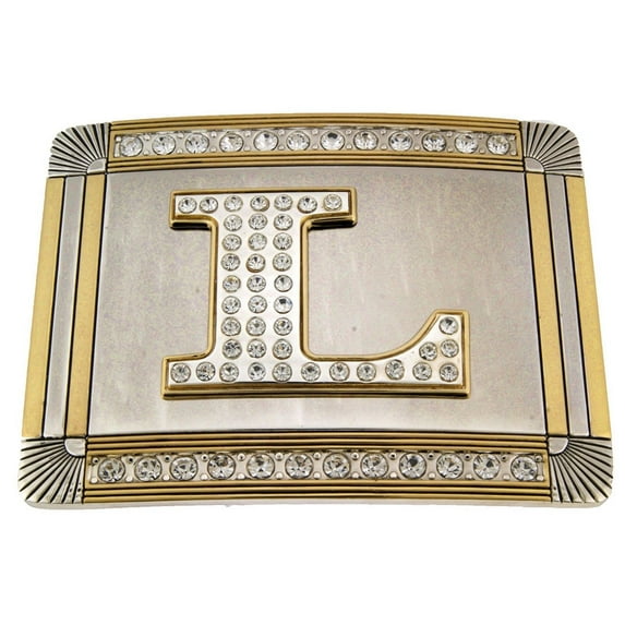 Initial "L" Letter Belt Buckle Alphabet Monogram Multiple Styles Cowgirl Western unisex men women texas Rodeo Costume