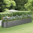 thumbnail image 6 of vidaXL Garden Raised Bed Gray 144.5"x55.1"x26.8" Powder-coated Steel, 6 of 28