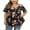 Black Floral, variant on Plus Size Tops for Women Short Sleeve Buttons Up Blouses Flowy Floral Tunic Tops