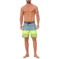 thumbnail image 2 of INSPIRE CHIC Men's Summer Drawstring Waist Color Block Striped Board Shorts 32 Light Green, 2 of 5