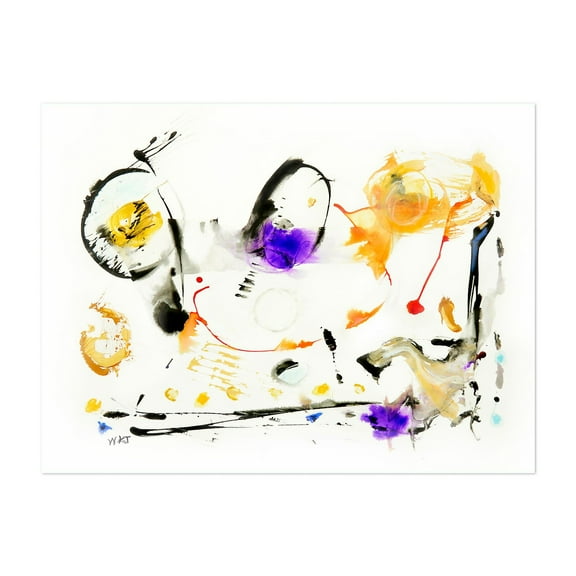 Resonance Series Number 7 - Mixed Media Abstract Modern Art Minimalist Psychedelic Surrealism Geometric Unframed Wall Art Print 5 x 7 inches