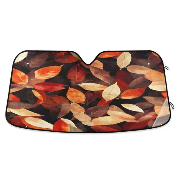 ALAZA Fall Autumn Leaves Windshield Sun Shade Car Foldable Sun Visor Block UV Rays Protector 55"x27.6"