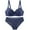 Blue, variant on Women Lace Push Up Bras and Panty Set Plus Size Underwire Padded Bras
