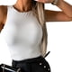 thumbnail image 1 of Camiseta sin mangas para mujer, cuello redondo, ajustada, Color puro, camiseta sin mangas de verano para uso diario, 1 of 6