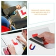 thumbnail image 2 of GOOHOCHY 4 imanes para coche con letras LP, pegatinas para conductores principiantes., 2 of 8