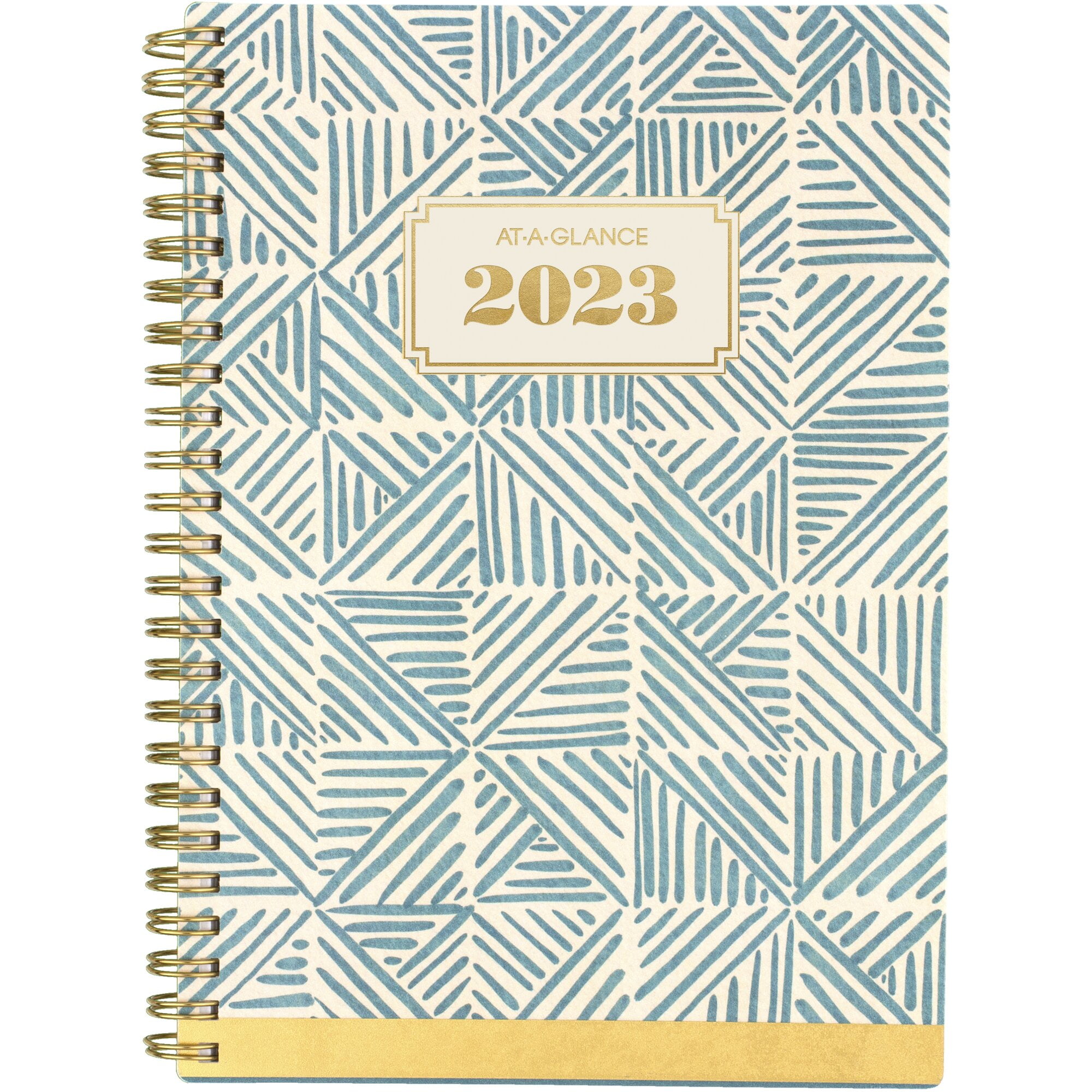 AT-A-GLANCE BADGE 2023-2024 Weekly Monthly Planner Hand-Drawn Geo Small 5 12 x 8