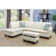 thumbnail image 4 of Lifestyle Furniture Sectional sofa set with sofa,loveseat and chair,for Living Room, Apartment, Studio, Office, White, 4 of 4