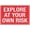 Warning Sign 1, variant on Explore at Your Own Risk Sign – 8x12 Inch RustFree Aluminum,Reflective & Weatherproof Metal Sign,HighVisibility Outdoor Safety Warning for Home & Business,Durable & Clear.