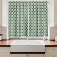 thumbnail image 2 of Ambesonne Teal Kitchen Curtains, Moroccan Star Ornament, 55"x45", Teal Marigold, 2 of 3