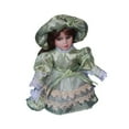 thumbnail image 3 of Muñeca de para vestir Muñeca de femenina de 7,87 pulgadas Hermosa muñeca de cerámica antigua con vestido para regalo de decoración, 3 of 8