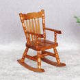 thumbnail image 4 of Shisuyan Wood Miniature Rocking Chair Model Simulation Chair Model Mini House Decor, 4 of 9