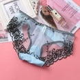 thumbnail image 2 of Womens Lace Trim Panties Underwear Floral Lace Sexy Bikini Panty Seamless Underpants, 2 of 8