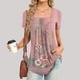 thumbnail image 1 of Fiudx Tops para Mujer Blusa Holgada de Manga Corta con Cuello Redondo Informal Estampada a La Moda para Mujer, 1 of 5
