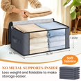Grey 10 Pack-35l Foldable Under Bed Storage Containers for Closet ...