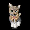 thumbnail image 2 of Brooch Lively Pride Cat Brooch for Party Shell Metal Crown Blue Enamel Pin Black, 2 of 4