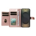 thumbnail image 5 of Allytechgroup Crossbody Wallet Case for Samsung Galaxy S20 Ultra, Slim PU Leather Protective Case Cover with Cash Slot, Credit Card Holder, Shock-Absorbent Bumper with Adjustable Strap, Rosegold, 5 of 12