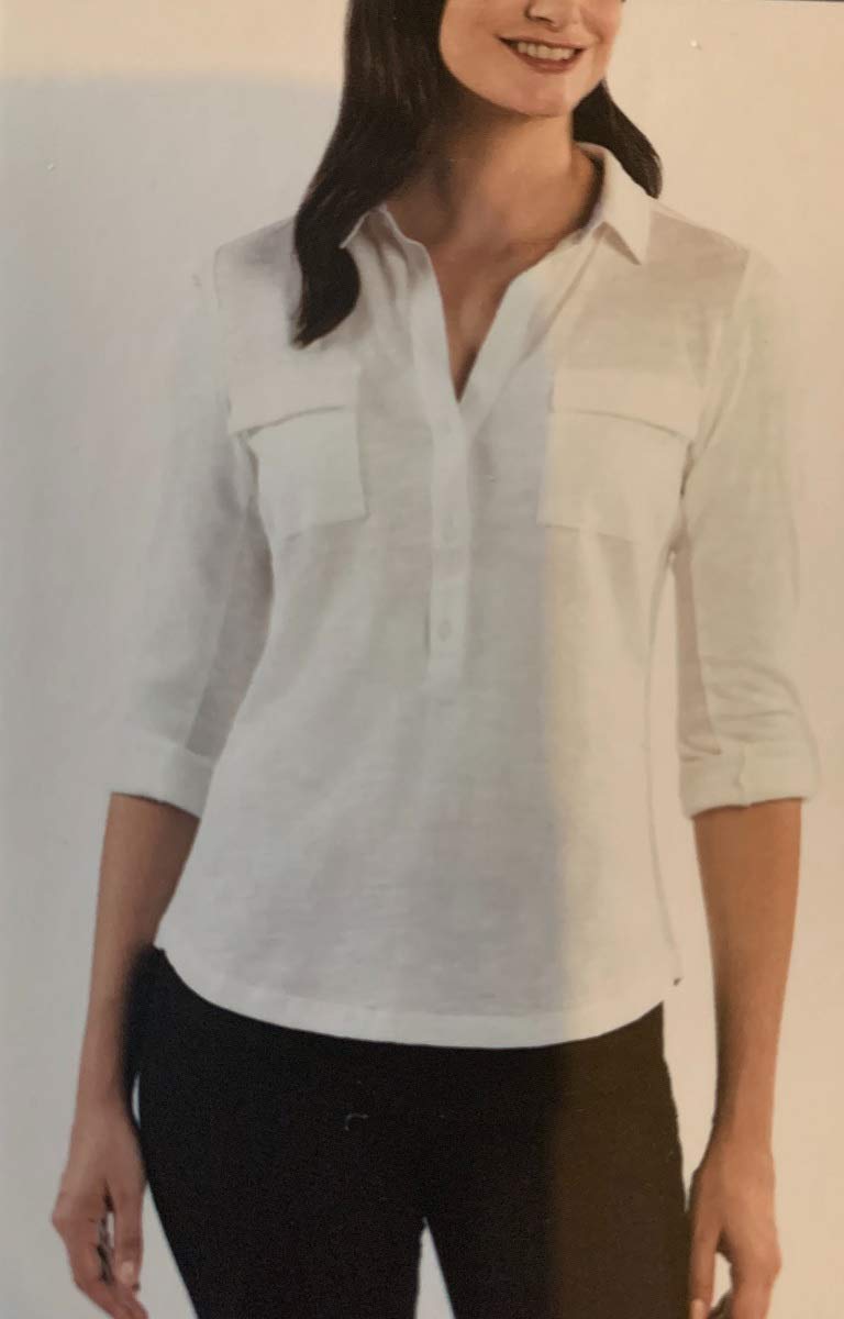 Jones New York Women's Shirt/Top, Variey (Ivory, Large)