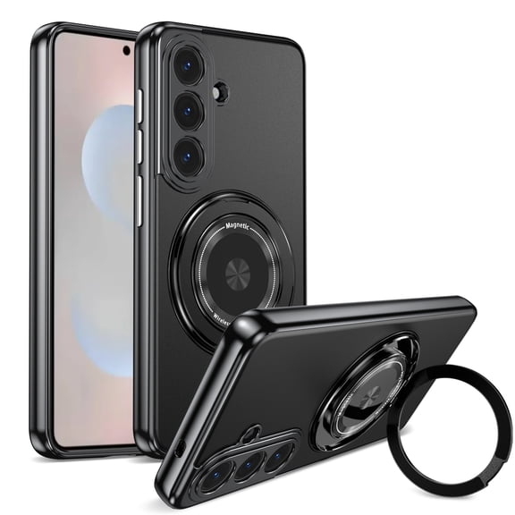 Dteck for Samsung Galaxy S26 /S26 Plus Case with Rotating Magnetic Stand, Fit for MagSafe, Shockproof Slim Protective Phone Cover 6.7",Black
