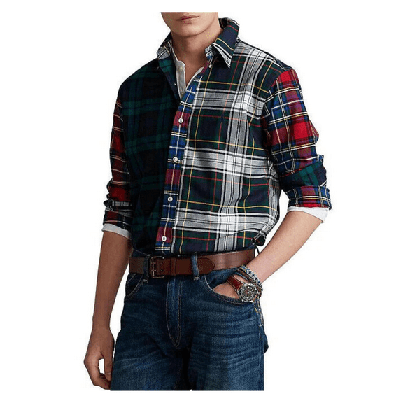 Polo Ralph LaurenClassic-Fit Tartan Long-Sleeve Woven Funshirt, S