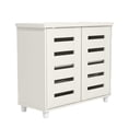 thumbnail image 2 of Home Furniture Indoor or Outdoor 27.3"H X 30.7"W Ivory Wood Shoe Cabinet with Ultrafast Assembly, 2 of 7