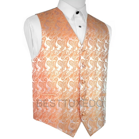 Italian Design, Men's Formal Tuxedo Vest for Prom, Wedding, Cruise , in Tangerine