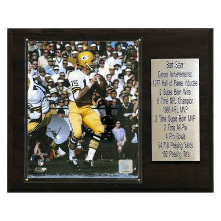 C&I Collectables NFL 12x15 Bart Starr Green Bay Packers Player Plaque