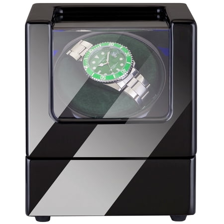 Watch Winder For Automatic Watches, 1+0 Storage, With Led Light