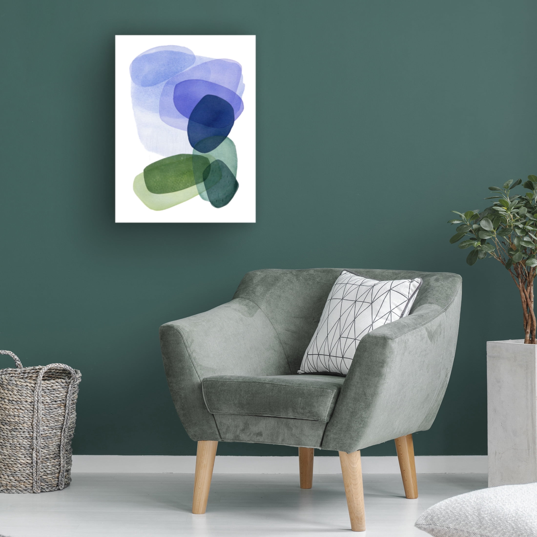 Canvas Wall Art - Simone Christen 'On The Riverbank IV' Wall Art for Living Room, Bedroom, or Office Décor by Trademark Fine Art - 14 x 19 Inches