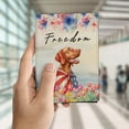 thumbnail image 4 of Freedom Vizsla on Independence Day 4th of July Travel Passport Wallet Vizslas Dog Lover Gifts Idea PU Leather Passport Holder Cover - 01005, 4 of 5