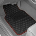 thumbnail image 3 of FH Group Deluxe Universal Fit Non-Slip Faux Leather Car Floor Mats Burgundy - 4pc, 3 of 9