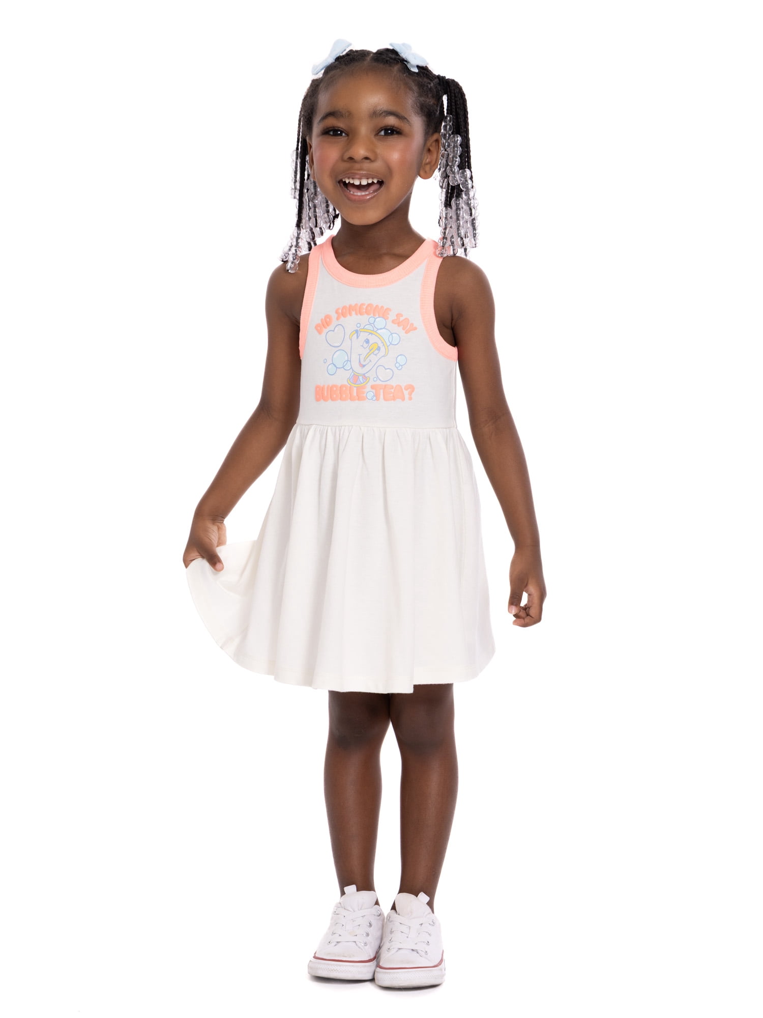 Disney Toddler Girls Beauty and the Beast Chip Graphic Tank Dress, Sizes 12M-5T