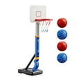 thumbnail image 4 of Juego de aro y pelota de baloncesto para niños, portería de baloncesto para niños de 3, 4, 5, 6, 7 y 8 años Azul, 4 of 8
