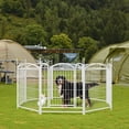 thumbnail image 2 of 32 inch 8 Panels Dog Playpen Indoor Pet Dog Fence Outdoor Exercise Pen with Doors for Dog Fence Puppy Pen, 2 of 6