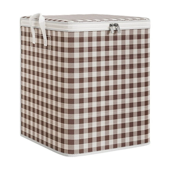 Qholemyo Heavy Duty Storage With Reinforced Handles Extra Large Storage Bags For Clothes Tote Bag Thickened Double Zipper For Space Saving Travel