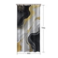 thumbnail image 5 of Black White Gold Marble Pattern Shower Curtain 36"x72" ,Bathroom Decorative Shower Curtains Set with 12 Hooks,Modern Waterproof Washable Shower Curtain, 5 of 6