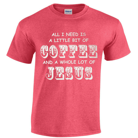 Humor Funny Sayings Coffee Jesus T-shirt Mens Graphic Tees Father Husband Birthday Dad Gifts