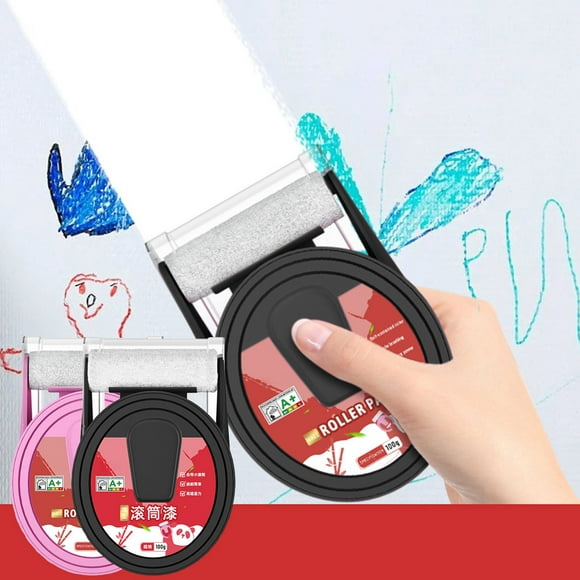 Iumwxz Small Roller Paint Repair Wall Paint Indoor Home Color Paint Graffiti Concealer Small Roller Paint Renovations Color Change Small Roller Brush 100ml home tool color Plastic Flash Deals