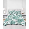 thumbnail image 3 of Turquoise Paisley Floral Twin Size Down Alternative Comforter, Lightweight Comforter Quilt Bedding Set with Pillow Shams Boho Vintage Ethnic Flowers All Seasons Bed Comforter Duvet Insert 68"x86", 3 of 7