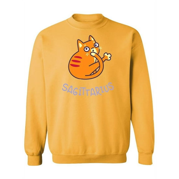 Sagittarius Cat Design . Sweatshirt Women -Image by Shutterstock, Female Large