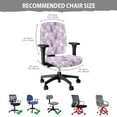 thumbnail image 7 of FKELYI 2 Piece Office Chair Covers for Home Decor Daisy Floral Purple Rabbit Print Washable Computer Chair Slipcover Desk Chair Protective Covers for Backrest & Cushion, 7 of 7